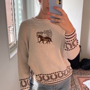 Vintage horseshoe sweater